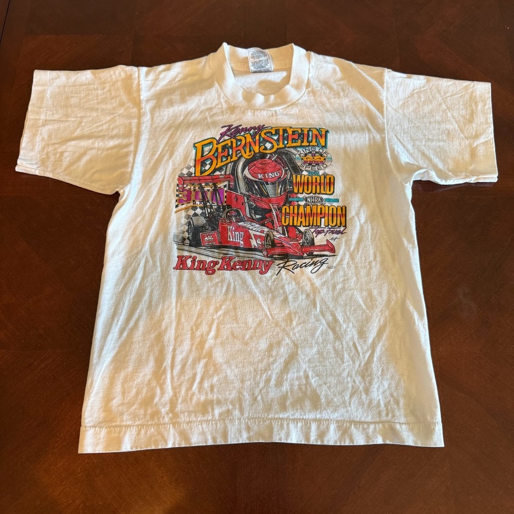 Vintage 1996 Kenny Bernstein King Kenny NHRA Drag Racing Champion‎ T-Shirt USA